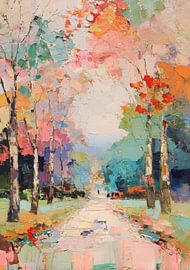 Pastel path in the landscape by Niklas Maximilian