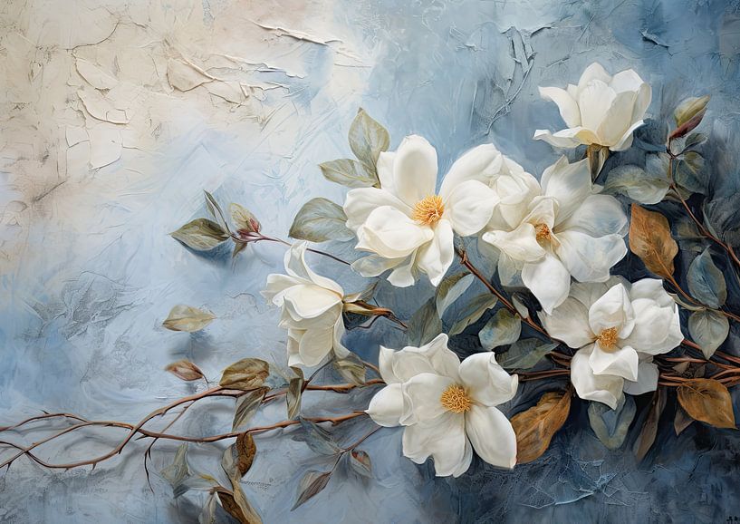 Floral portrait by Wonderful Art