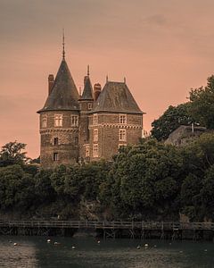Coucher de soleil au château de Pornic, Loire-Atlantique, France