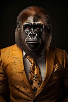 Gorilla in suit by Wall Wonder