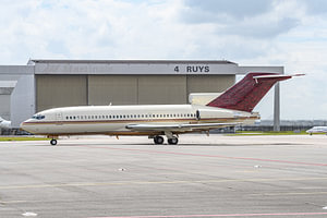Boeing 727-17 Privatjet in Schiphol-Ost angekommen.