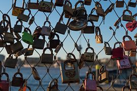 Padlocks on grid by Bas Schneider