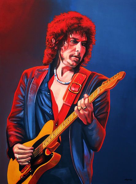 Bob Dylan schilderij van Paul Meijering