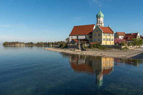 Wasserburg on Lake Constance with St George’s Church