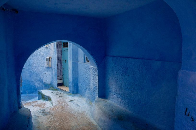 Traditional Moroccan architectural details in Chefchaouen Morocco, Africa. by Tjeerd Kruse