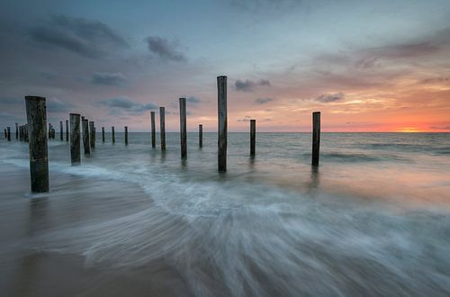 Sonnenuntergang und lange Belichtungszeiten bei Palendorp Petten