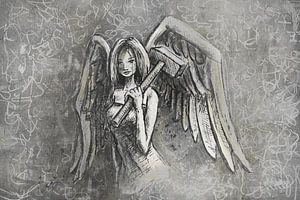 Engel mit Hammer von Emiel de Lange