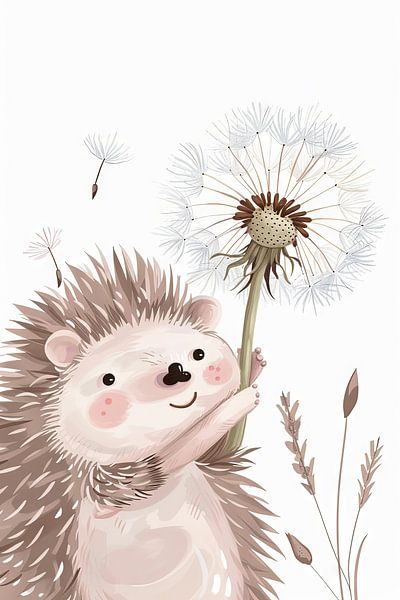 Illustration de hérisson pour chambre d'enfant par Poster Art Shop