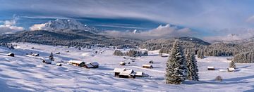 Beiers Alpenpanorama in de winter van Achim Thomae