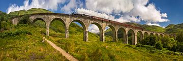 Jacobite steam train panorama by Wojciech Kruczynski