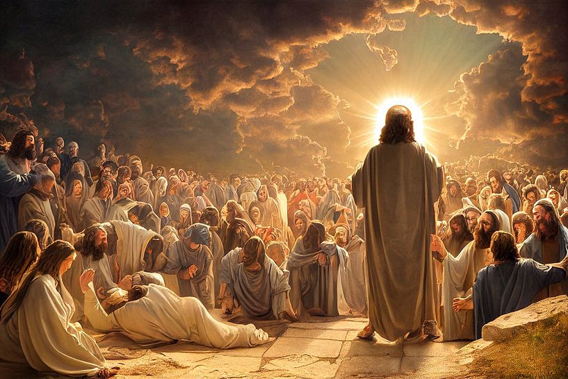 Gemälde Auferstehung Jesus Christus Illustation 04 von Animaflora PicsStock