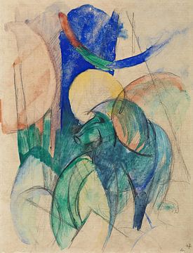 Mandrill (1913) by Franz Marc by Peter Balan