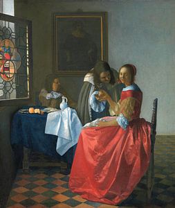 Dame und zwei Herren, Johannes Vermeer - ca. 1660