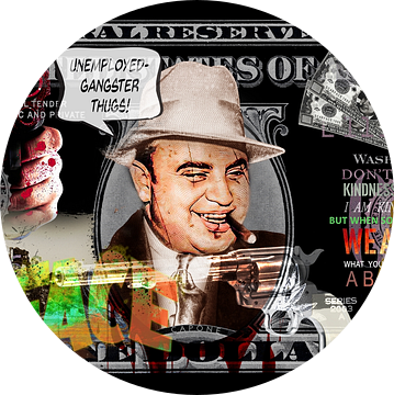 Al Capone Dollar bill van Rene Ladenius Digital Art