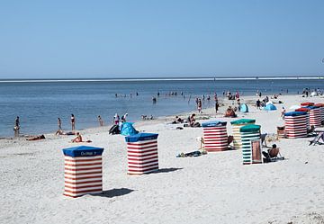Summer beach Borkum Germany by Marije Mulder