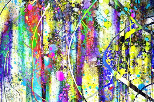 Modern, Abstract Digitaal Kunstwerk in Diverse kleuren
