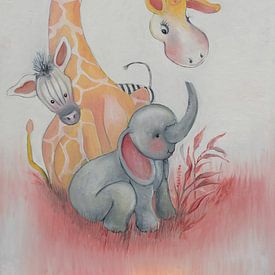Giraffe, elephant and zebra : Sweet little animals by Anne-Marie Somers