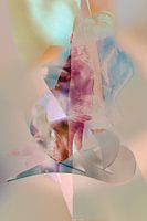 Abstract collage in pastel shades