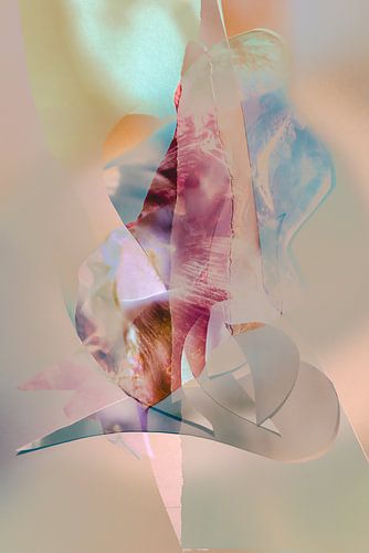 Abstrakte Collage in Pastelltönen