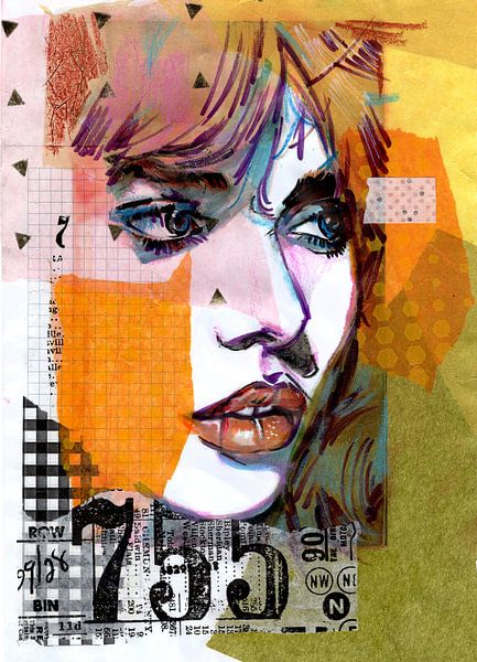 Portrait de femme dans un style urbain. par Ariadna de Raadt-Goldberg