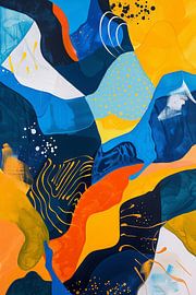 Colourful dynamics - abstract composition by Poster Art Shop