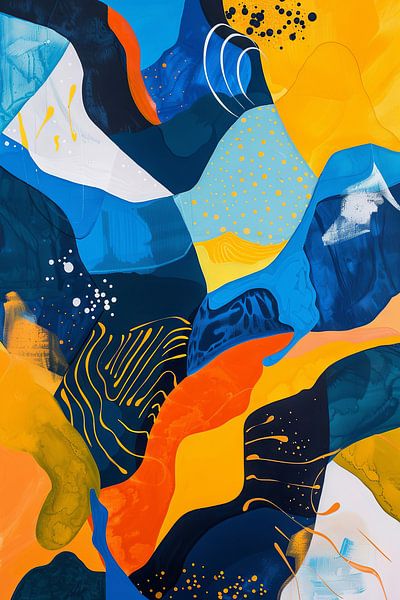 Colourful dynamics - abstract composition by Poster Art Shop