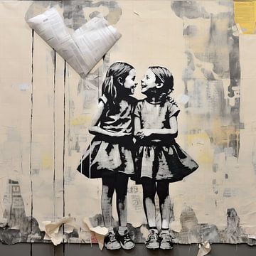 Art urbain | Banksy Style sur Blikvanger Schilderijen
