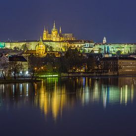 Prague Castle and Charles Bridge in the evening - Prague, Czech Republic - 10 by Tux Photography