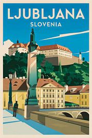 Ljubljana, Slovénie. sur Poster Art Shop