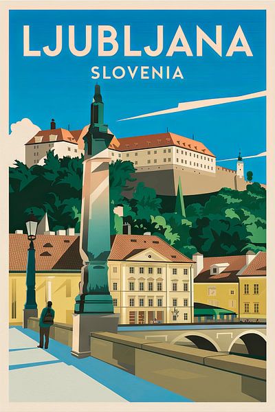 Ljubljana, Slowenien. von Poster Art Shop