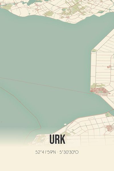 Vintage map of Urk (Flevoland) by Prints of Place