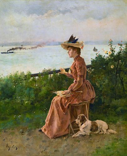 Alfred Stevens,Aan zee