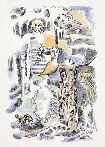 Dessin pour les fantômes de l'Urne Buriall, Paul Nash - 1932