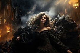 Schöne Frau im Hexenkostüm by Hans-Jürgen Flaswinkel