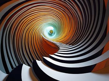 abstracte kunst met 3d effect