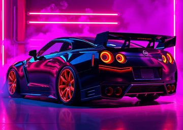De 2021 Nissan GTR Neon van MIROKKU