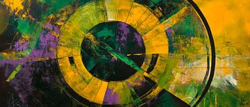 Abstract colour composition in yellow-green by Poster Art Shop