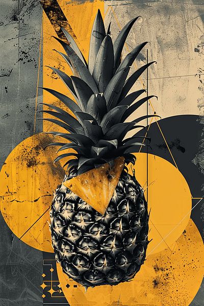 Colourful pineapple pop art print by Poster Art Shop
