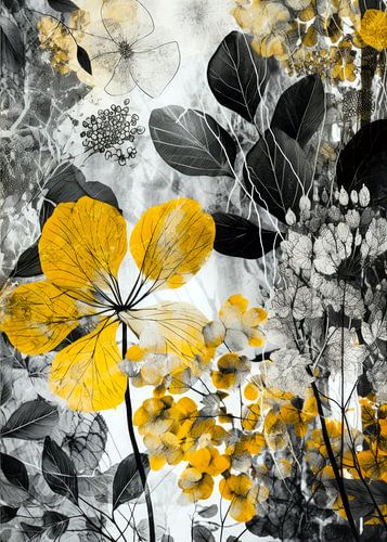 Art de la nature gris et jaune
