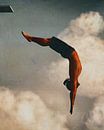 Homme plongeant dans les nuages sur Jan Keteleer Aperçu
