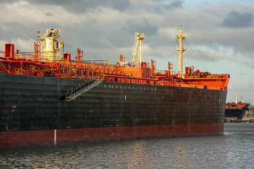 Schepen in de haven Amsterdam.