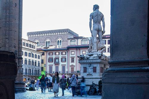 Naakt op het Piazza della Signoria Florence