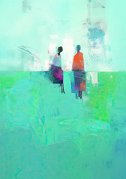 Groen Abstract | Abstracte Dames in Kleur van ARTEO Schilderijen