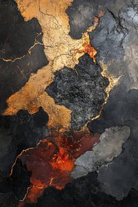 Feuer und Erde: Abstrakte Erdschichten