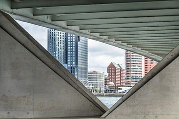 Rotterdam | vue sous le pont Erasmus sur Marianne Twijnstra