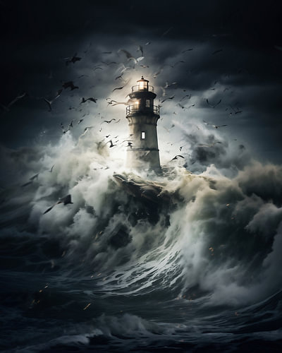 Phare dans la tempête