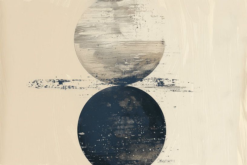Minimalisme moderne et abstrait dans le style wabi-sabi par Japandi Art Studio