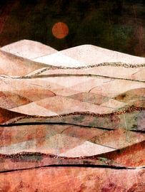 Paysage d'automne scandinave aux couleurs terreuses et dorées sur Mad Dog Art