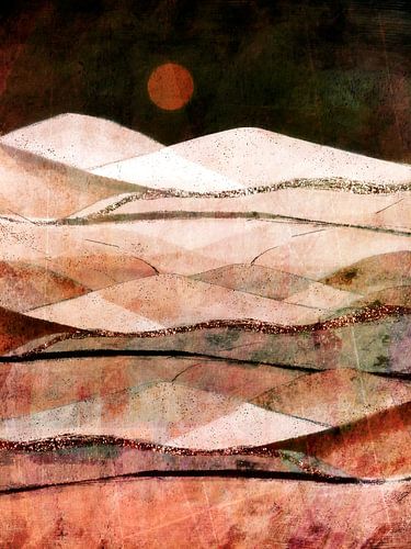 Scandinavisch herfstlandschap in aardse gouden kleuren