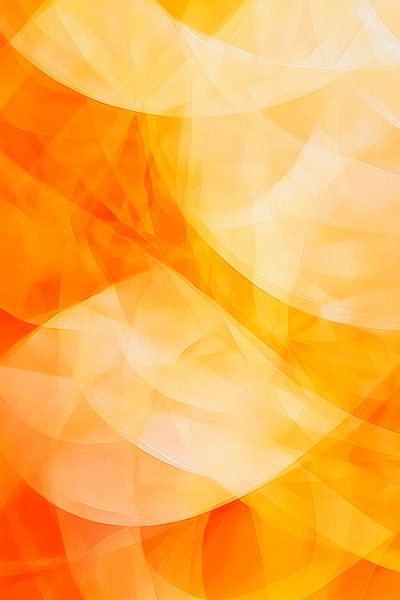 Helle orangefarbene Wellenmuster von Poster Art Shop